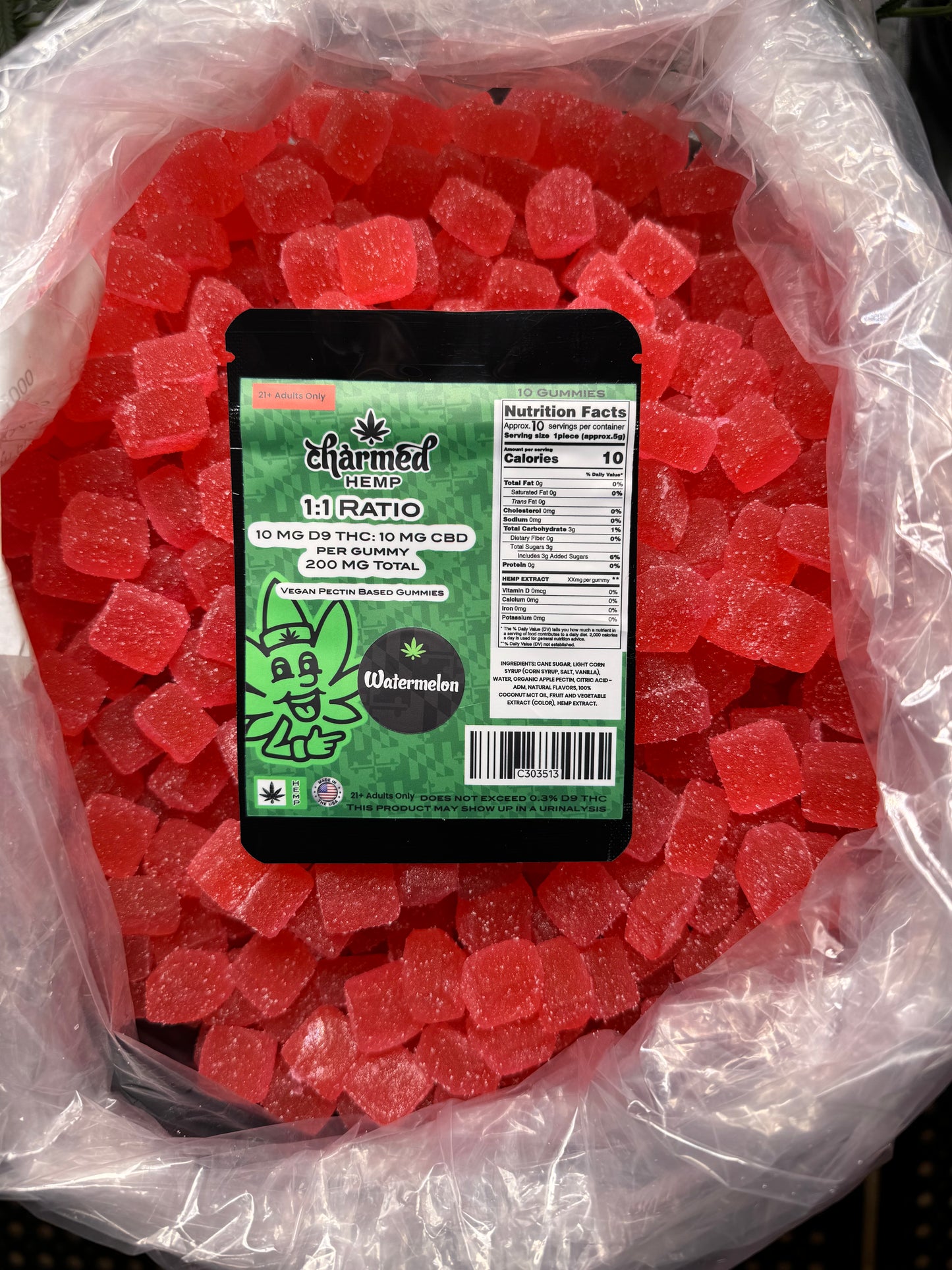 1:1 Ratio CBD/Delta 9 THC Gummies | 200 mg