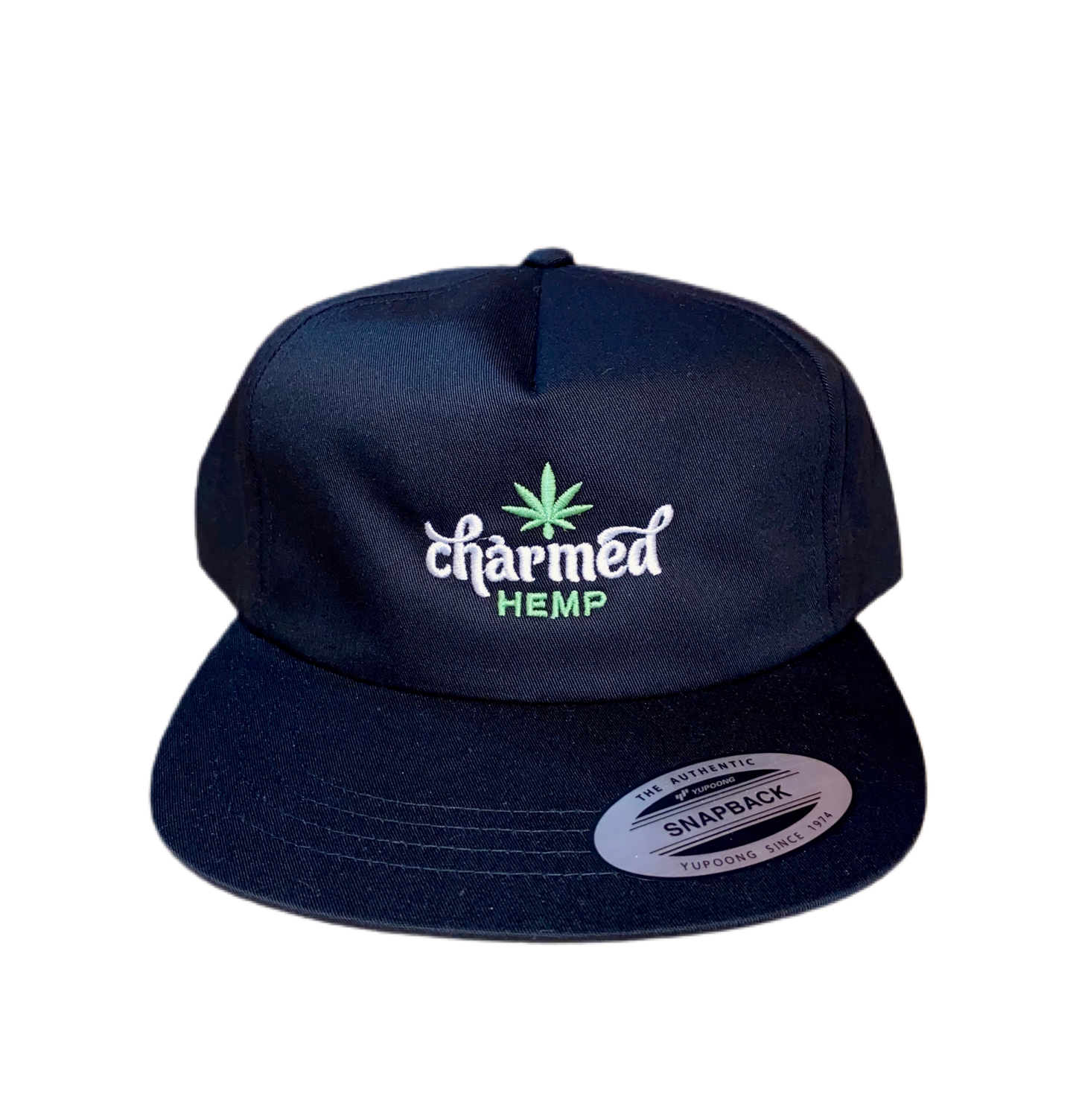 Black Charmed Hemp snapback hat