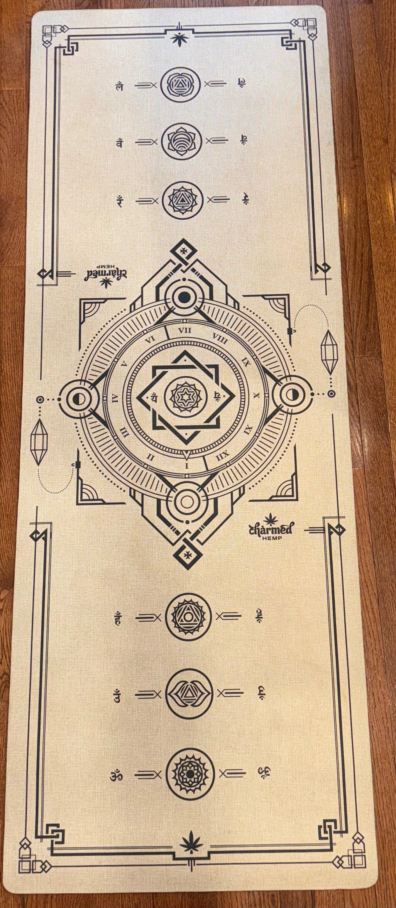 Charmed Hemp yoga mat design