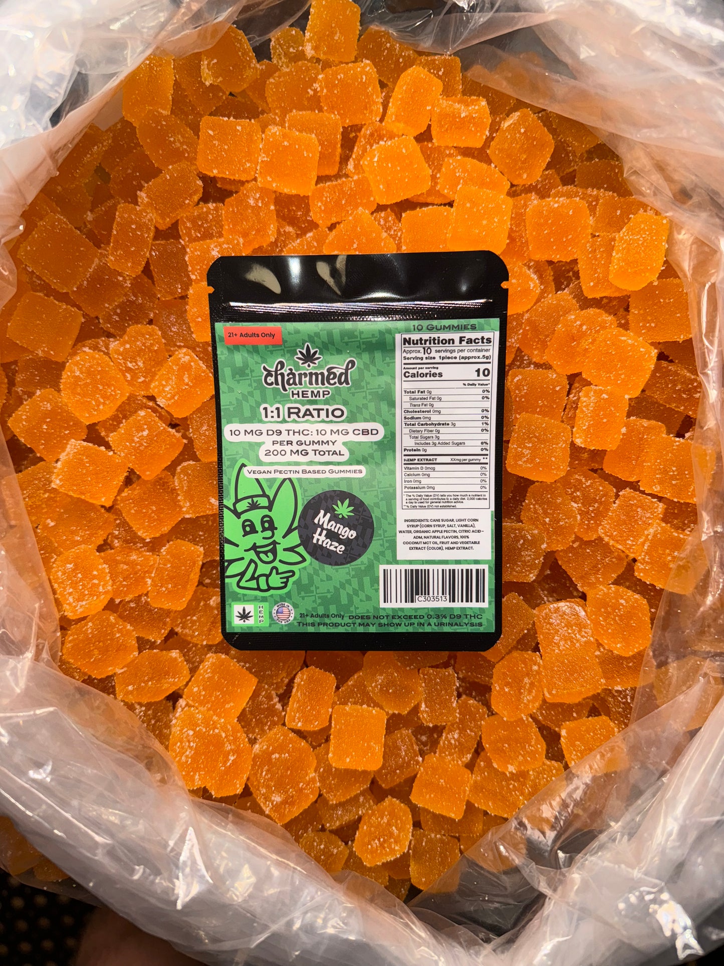 1:1 Ratio CBD/Delta 9 THC Gummies | 200 mg