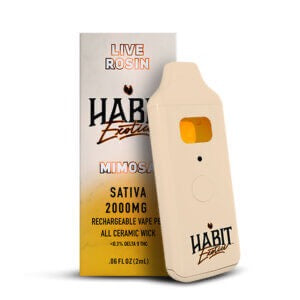 Habit vape device and packaging on a white background