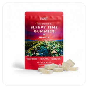 Habit Sleepy Time Gummies packaging with gummies on a white background
